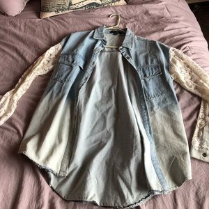 Honey Punch - Denim Lace long sleeve